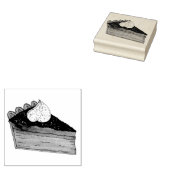 Sweet Potato Pie Slice Kerstmis Vakantie Voedsel Rubberstempel (Gestempeld)