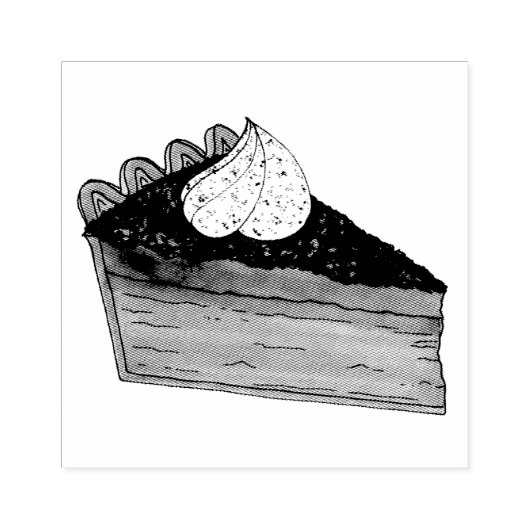 Sweet Potato Pie Slice Kerstmis Vakantie Voedsel Rubberstempel (Afrduk)