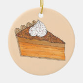 Sweet Potato Pie Slice kerstsol Eet Dessert Keramisch Ornament (Voorkant)