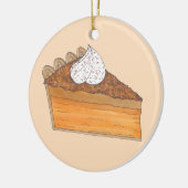 Sweet Potato Pie Slice kerstsol Eet Dessert Keramisch Ornament (Links)