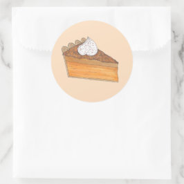 Sweet Potato Pie Slice kerstsol Eet Dessert Ronde Sticker