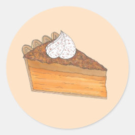 Sweet Potato Pie Slice kerstsol Eet Dessert Ronde Sticker