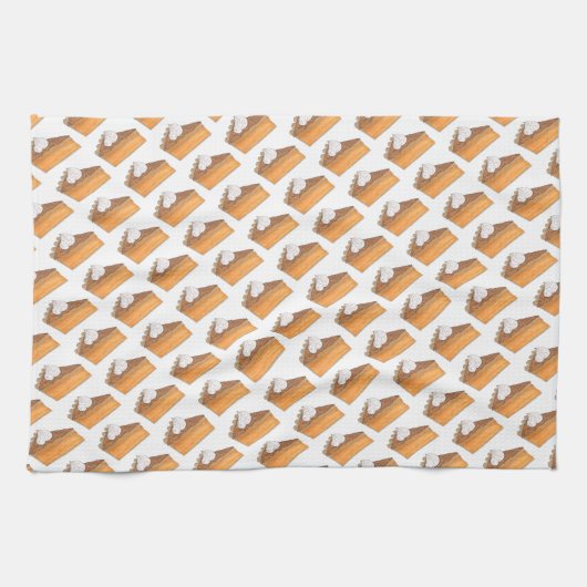 Sweet Potato Pie Slice kerstThanksgiving Theedoek (Horizontaal)