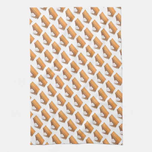 Sweet Potato Pie Slice kerstThanksgiving Theedoek (Verticaal)