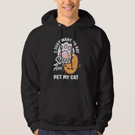 Sweet Potato Vegetable   Cat Owner Hoodie (Voorkant)