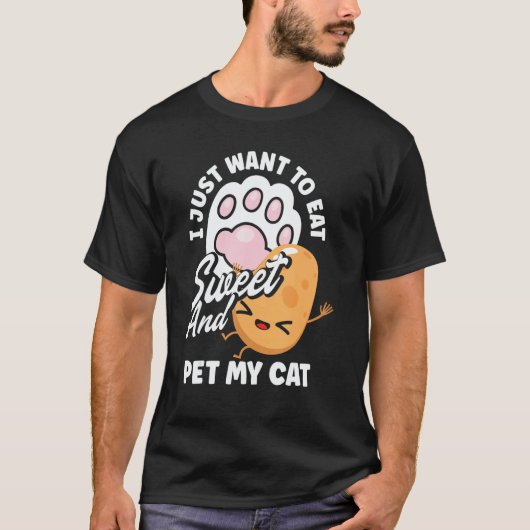 Sweet Potato Vegetable   Cat Owner T-shirt (Voorkant)