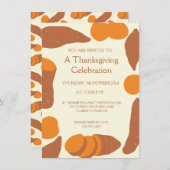 Sweet Potatoes Illustrations Thanksgiving Party Kaart (Voorkant / Achterkant)