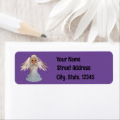 Sweet Praying Angel Retour-adreslabel Etiket (Insitu)