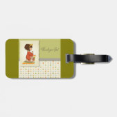 Sweet Praying Girl Thank You God Bagagelabel (Achterkant horizontaal)