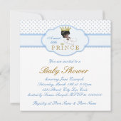 Sweet Prince etnisch Baby shower Kaart (Achterkant)