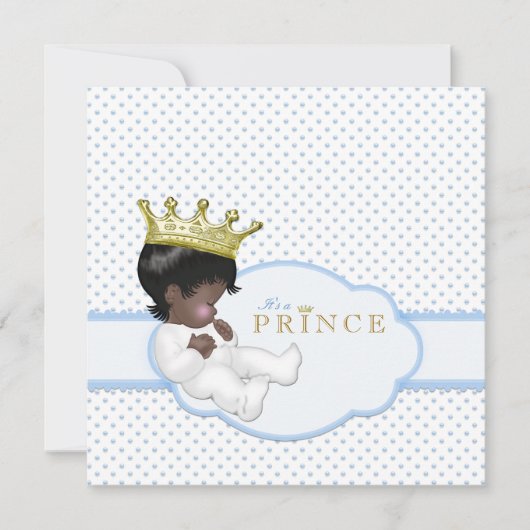 Sweet Prince etnisch Baby shower Kaart (Voorkant)