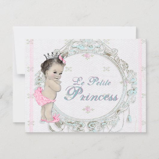 Sweet  Princess Baby shower Kaart (Voorkant)