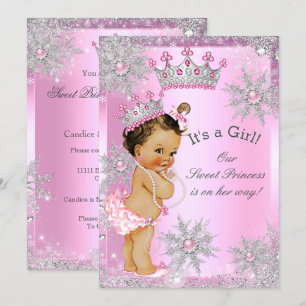 Sweet Princess Baby shower Wonderland Roze Kaart