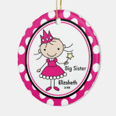 Sweet Princess Big Sister kerstversiering Keramisch Ornament (Links)