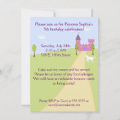 Sweet Princess Birthday Uitnodiging (Achterkant)