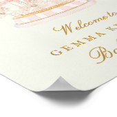 sweet princess green sage baby shower welcome sign poster (Hoek)