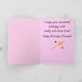 Sweet Princess Happy Birthday Tante voor nichtje Kaart (Binnen)