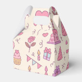 Sweet Princess Party Celebration Pattern Bedankdoosjes (Voorkant Zijde)