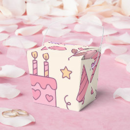 Sweet Princess Party Celebration Pattern Bedankdoosjes