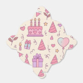 Sweet Princess Party Celebration Pattern Bedankdoosjes (Uitgevouwen)