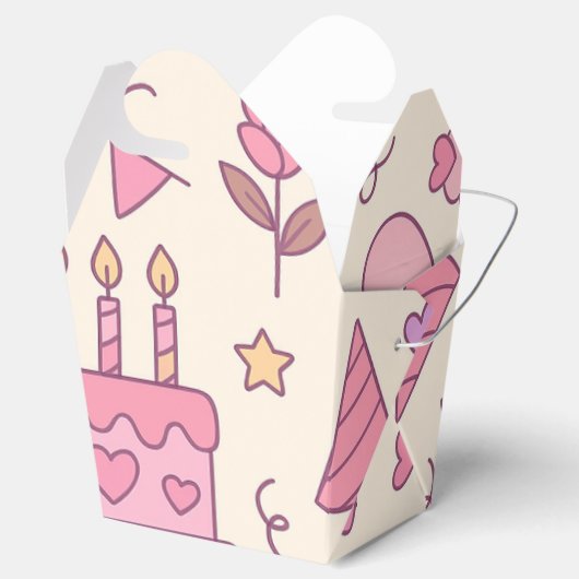 Sweet Princess Party Celebration Pattern Bedankdoosjes (Geopend)