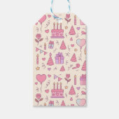 Sweet Princess Party Celebration Pattern Cadeaulabel (Voorkant)
