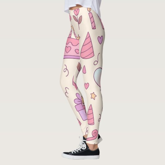 Sweet Princess Party Celebration Pattern Leggings (Links)