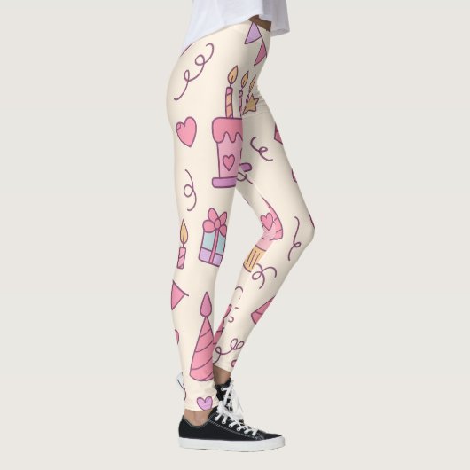 Sweet Princess Party Celebration Pattern Leggings (Rechts)