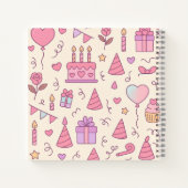 Sweet Princess Party Celebration Pattern Notitieboek (Achterkant)