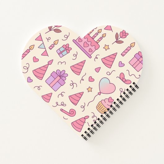 Sweet Princess Party Celebration Pattern Notitieboek (Achterkant)