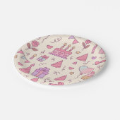 Sweet Princess Party Celebration Pattern Papieren Bordje (Gekanteld)