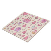 Sweet Princess Party Celebration Pattern Tegeltje (Zijkant)