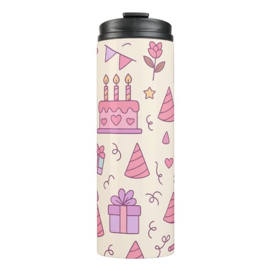 Sweet Princess Party Celebration Pattern Thermosbeker (Voorkant)