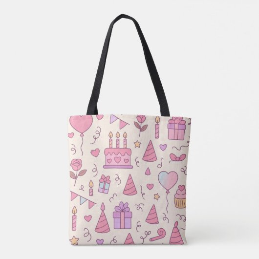 Sweet Princess Party Celebration Pattern Tote Bag (Achterkant)