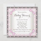 Sweet Princess Twin Roze en bruin Baby shower Kaart (Achterkant)