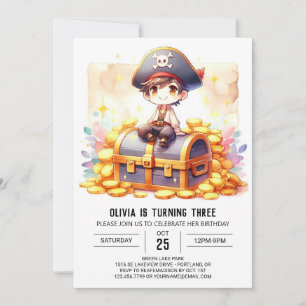 Sweet Printable Pirate Birthday Kaart