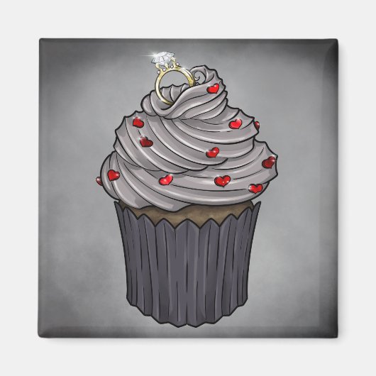 Sweet proposal Cupcake Magneet (Voorkant)