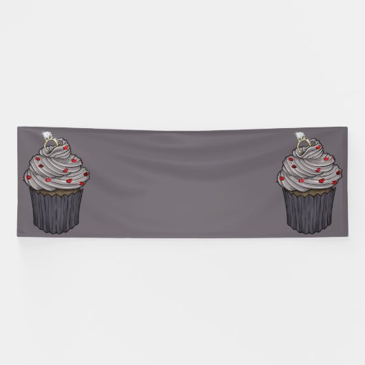 Sweet proposal Cupcake Spandoek (Horizontaal)