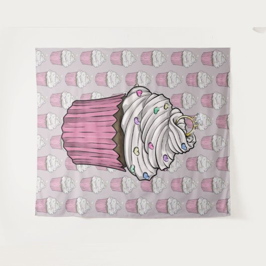 Sweet proposal Cupcake Wandkleed (Voorkant (horizontaal))