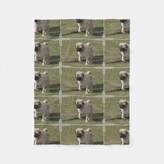 Sweet Pug Dog Fleece Deken (Voorkant)