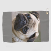 Sweet Pug Face Golfhanddoek (Horizontaal)
