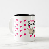  Sweet Pug-Mok Tweekleurige Koffiemok (Voorkant links)