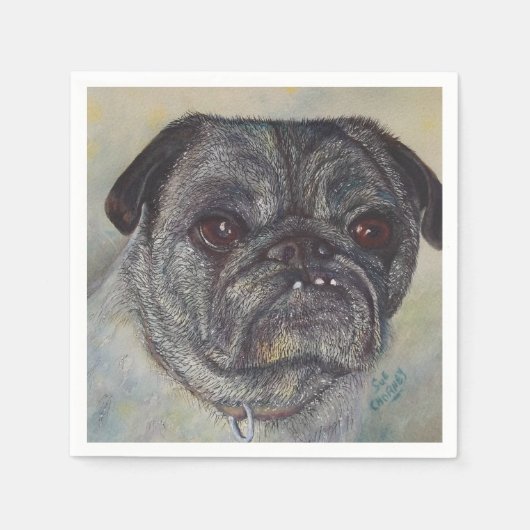 SWEET PUG PAPER NAPKINS SERVETTEN (Voorkant)