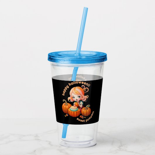 Sweet pumpkin acryl drinkbeker (Achterkant)