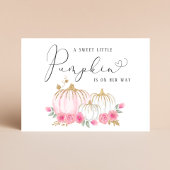 Sweet Pumpkin Baby Girl Sprinkle Uitnodiging Briefkaart