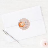 Sweet Pumpkin Baby Shower Thank You Ronde Sticker (Envelop)