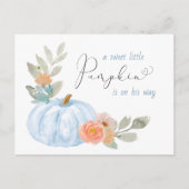 Sweet Pumpkin Baby Shower Uitnodiging Briefkaart (Voorkant)
