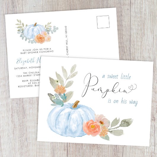 Sweet Pumpkin Baby Shower Uitnodiging Briefkaart