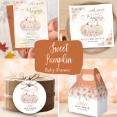 Sweet Pumpkin Floral Baby shower Bedankjes Labels