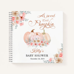 Sweet Pumpkin Floral Baby shower Guess Boek